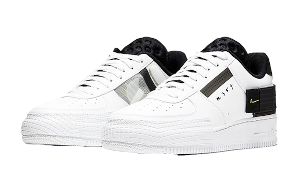 Air Force 1 Drop Type White Black Volt I Heat Stock TheHeatstock