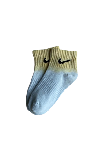Sneakers Socks Nike Tie-Dye Half Yellow White Mid -Heatstock