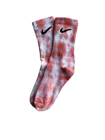 Sneakers Socks Nike Tie-Dye Half Red White High -Heatstock
