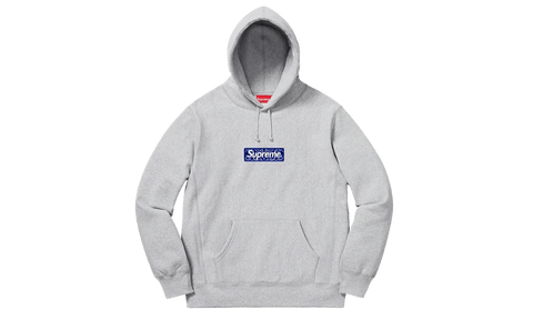 Bandana Box Logo Hooded Sweatshirt Grey - TheHeatstock