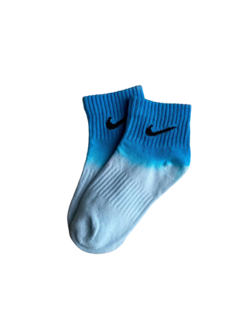 Sneakers Socks Nike Tie-Dye Half Bleu White Mid -Heatstock