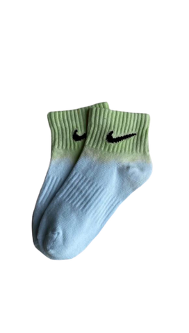 Sneakers Socks Nike Tie-Dye Half Blue Green Mid -Heatstock